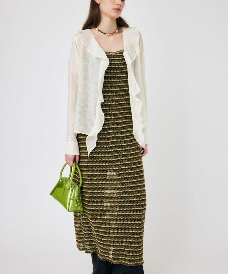 MOUSSY「MIX COLOR CROCHET ワンピース」|ワンピース|