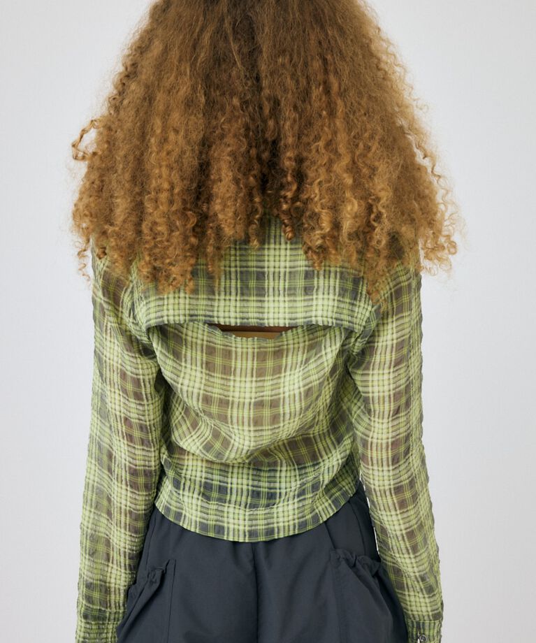 MOUSSY「FRONT TIED CHECK シャツ」|シャツ・ブラウス|