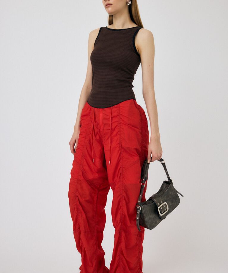 MOUSSY「SHEER MILITARY LOOSE パンツ」|その他|RED
