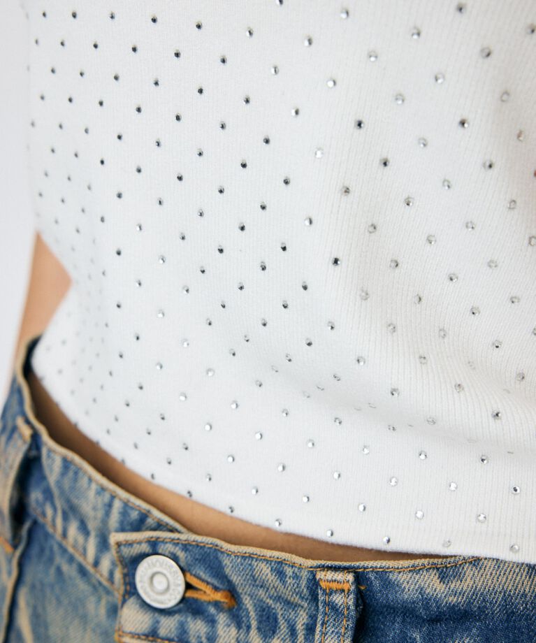 MOUSSY「RHINESTONE タンク」|タンクトップ|