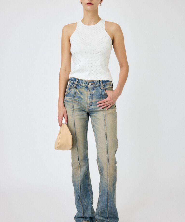 MOUSSY「RHINESTONE タンク」|タンクトップ|