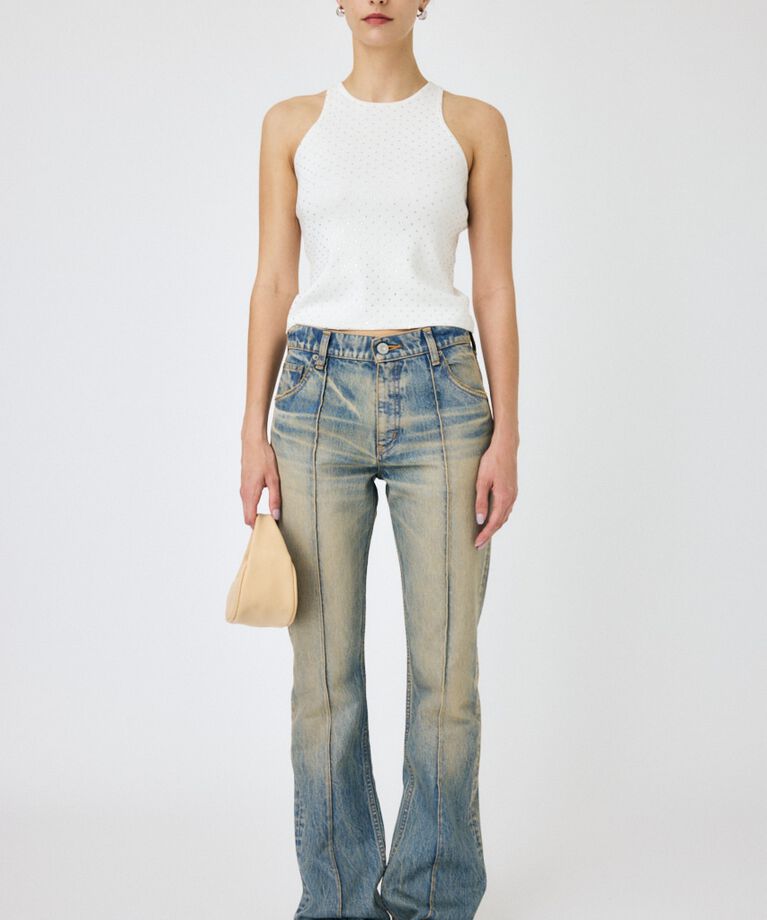 MOUSSY「RHINESTONE タンク」|タンクトップ|