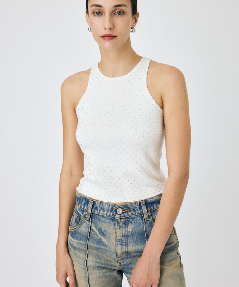 MOUSSY「RHINESTONE タンク」|タンクトップ|