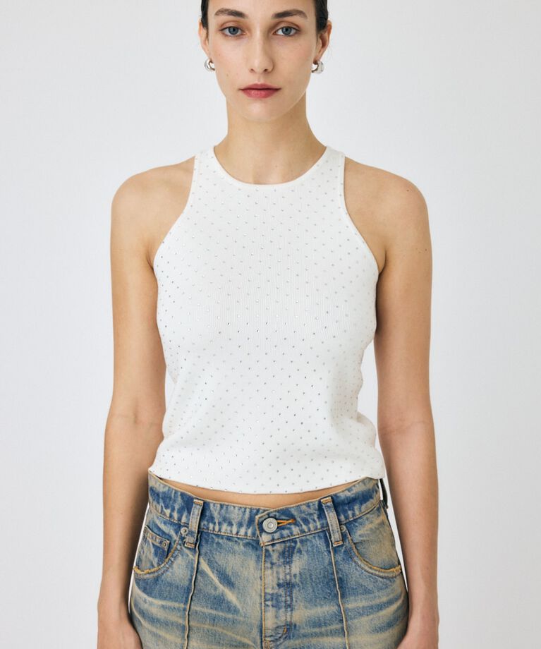 MOUSSY「RHINESTONE タンク」|タンクトップ|