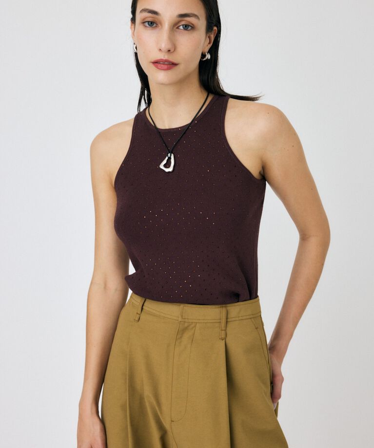 MOUSSY「RHINESTONE タンク」|タンクトップ|