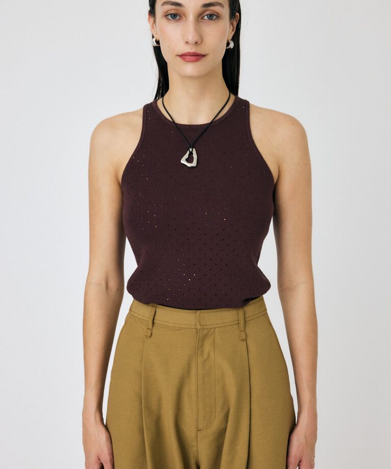 MOUSSY「RHINESTONE タンク」|タンクトップ|