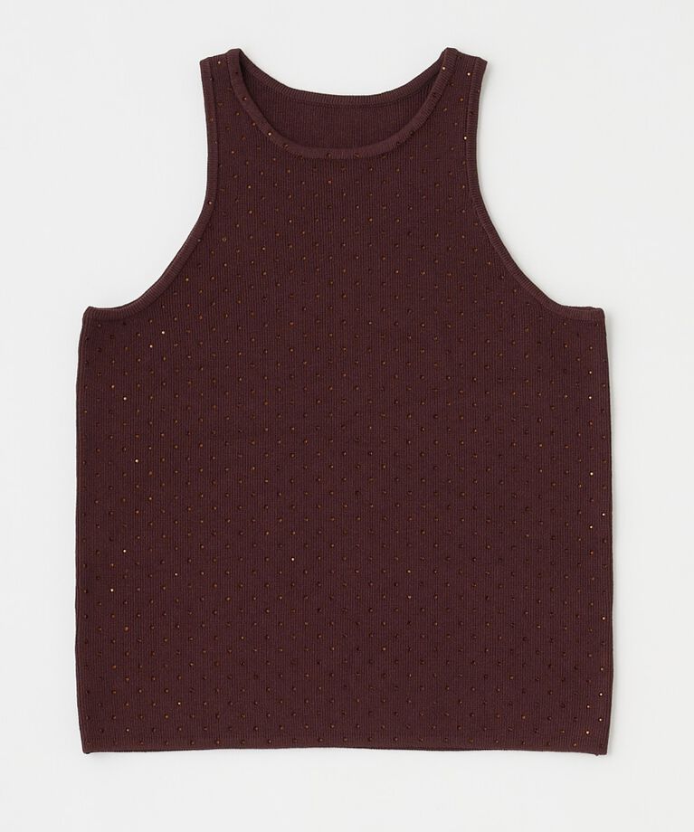 MOUSSY「RHINESTONE タンク」|タンクトップ|