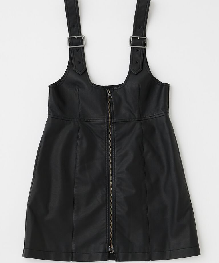 MOUSSY「FRONT ZIP ジャンパースカート」|ワンピース|