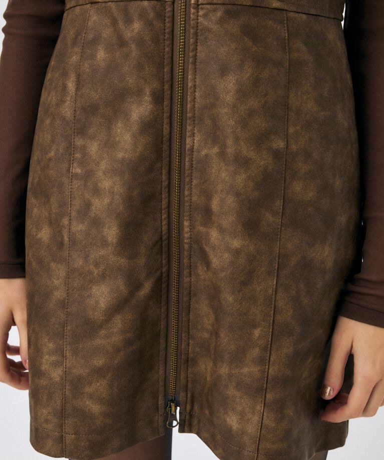 MOUSSY「FRONT ZIP ジャンパースカート」|ワンピース|