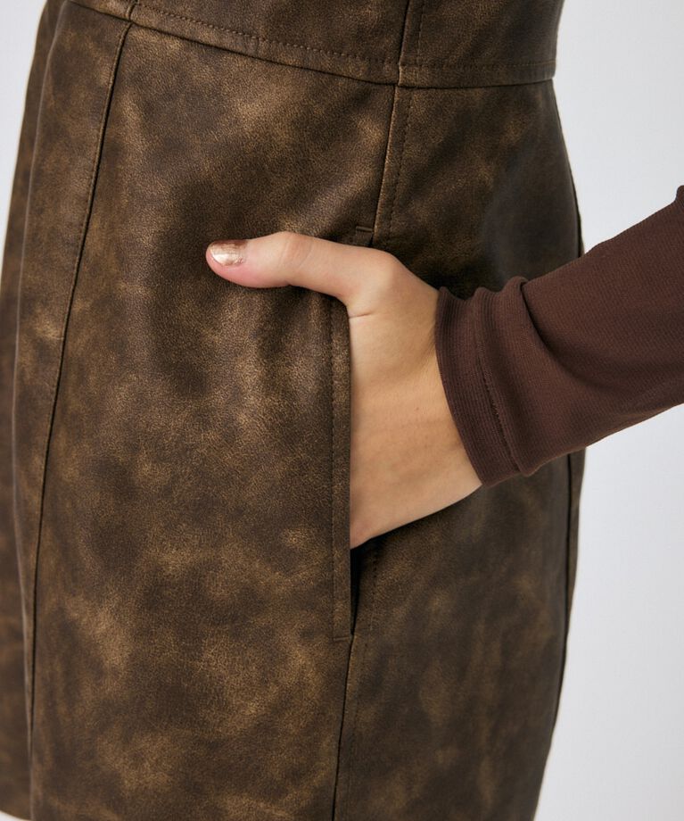 MOUSSY「FRONT ZIP ジャンパースカート」|ワンピース|