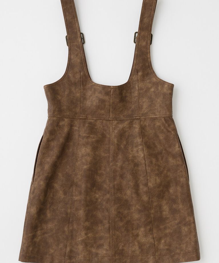 MOUSSY「FRONT ZIP ジャンパースカート」|ワンピース|