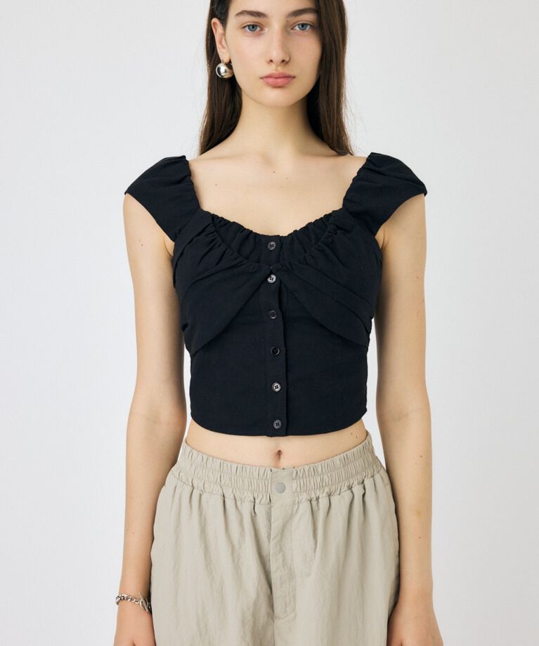 MOUSSY「LAYERED GATHERED ブラウス」|シャツ・ブラウス|