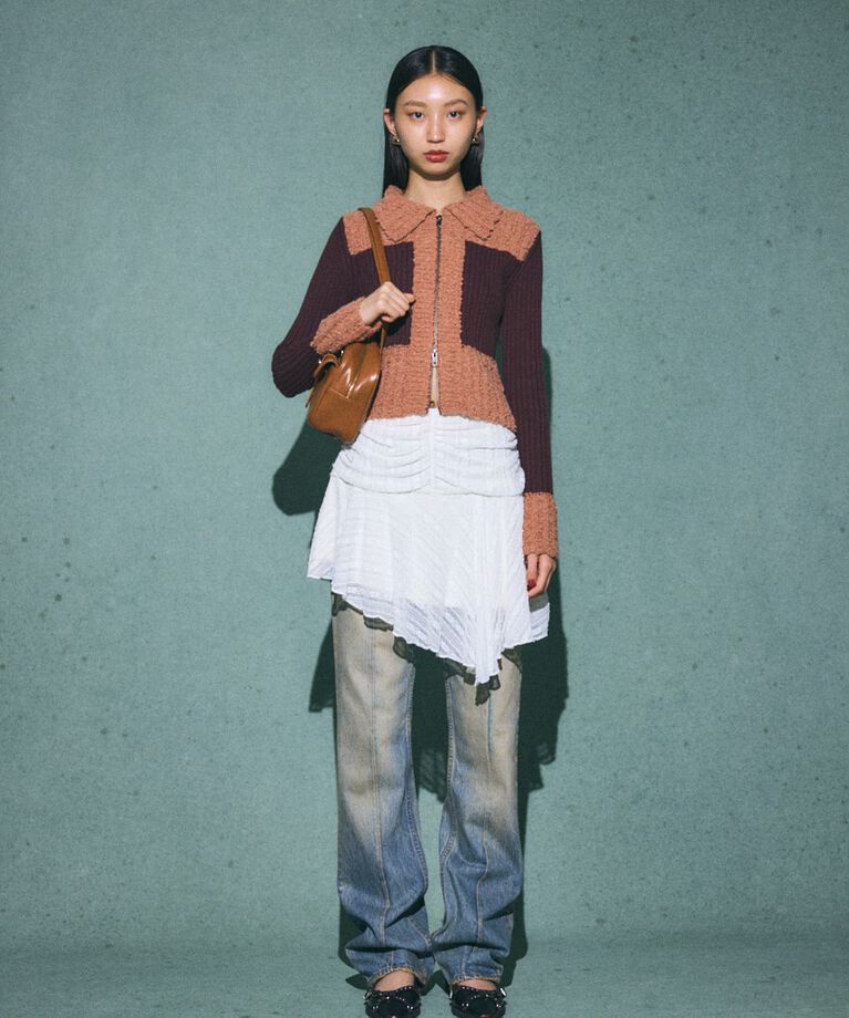 MOUSSY「ASYMMETRIC HEM LACY スカート」|スカート|