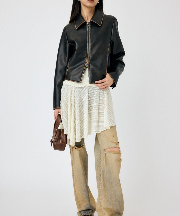 MOUSSY「ASYMMETRIC HEM LACY スカート」|スカート|