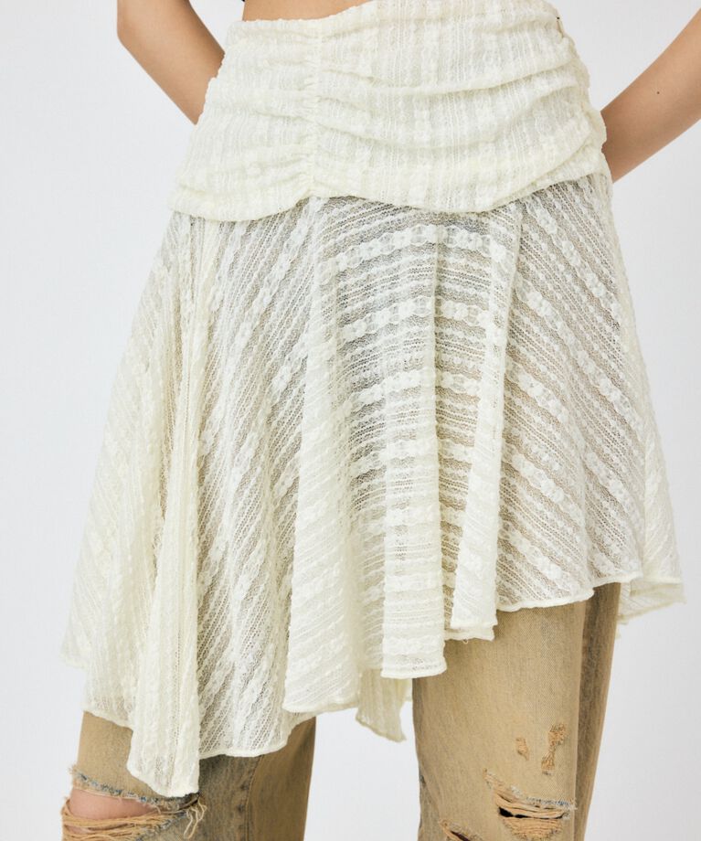 MOUSSY「ASYMMETRIC HEM LACY スカート」|スカート|