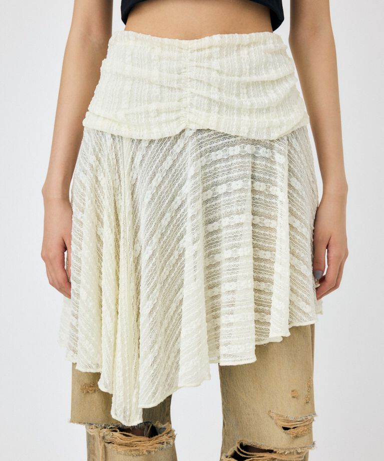 MOUSSY「ASYMMETRIC HEM LACY スカート」|スカート|
