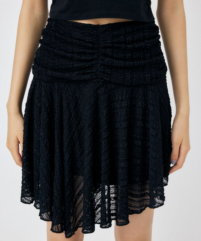 MOUSSY「ASYMMETRIC HEM LACY スカート」|スカート|