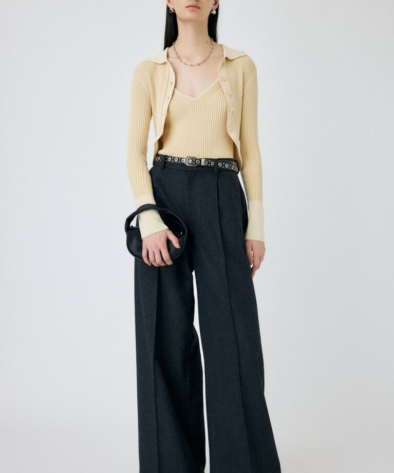 MOUSSY「RIB KNIT カーディガン&キャミ」|ニット・セーター|
