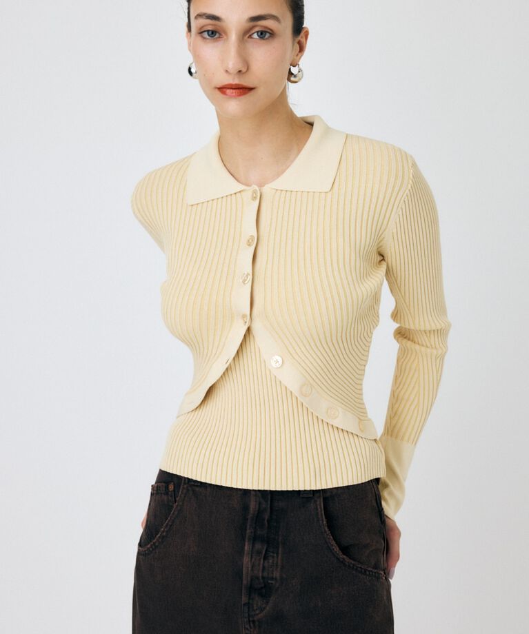 MOUSSY「RIB KNIT カーディガン&キャミ」|ニット・セーター|