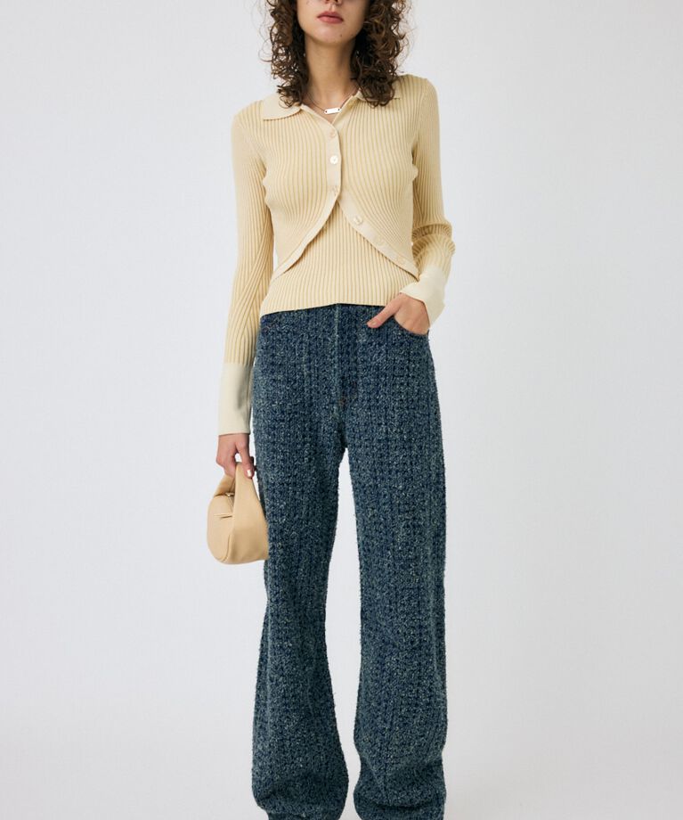 MOUSSY「RIB KNIT カーディガン&キャミ」|ニット・セーター|