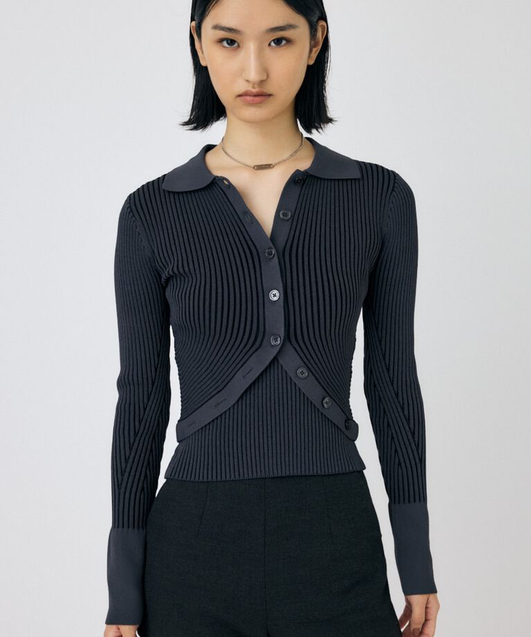 MOUSSY「RIB KNIT カーディガン&キャミ」|ニット・セーター|