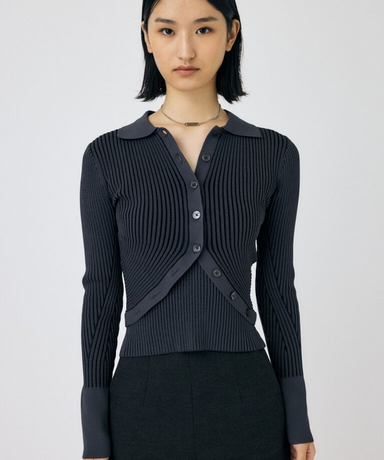 MOUSSY「RIB KNIT カーディガン&キャミ」|ニット・セーター|