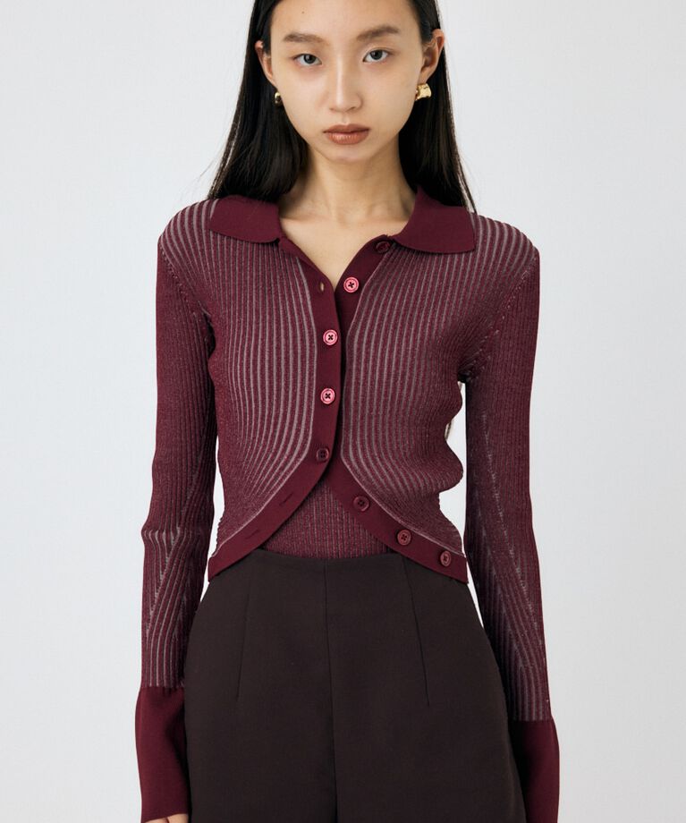 MOUSSY「RIB KNIT カーディガン&キャミ」|ニット・セーター|BRD