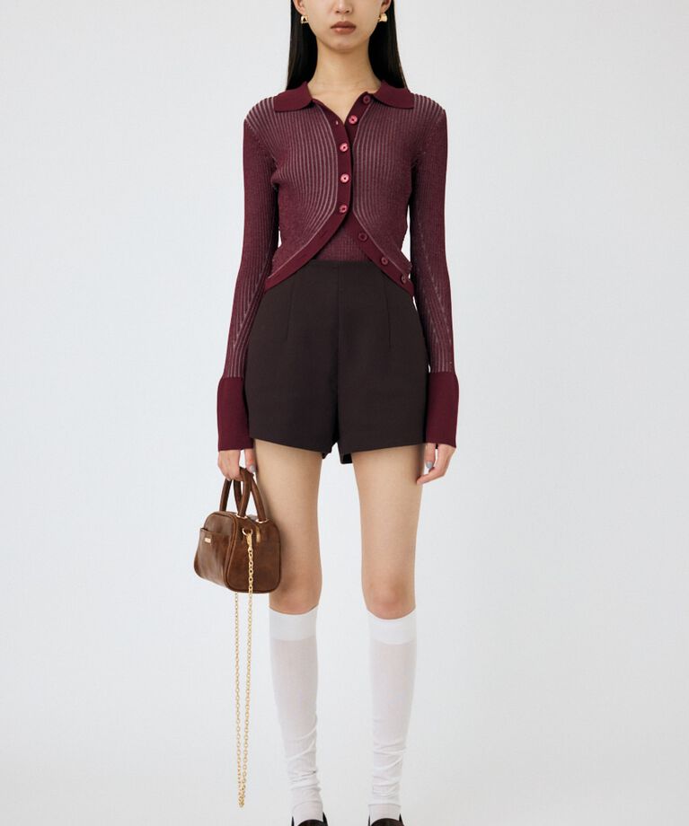 MOUSSY「RIB KNIT カーディガン&キャミ」|ニット・セーター|