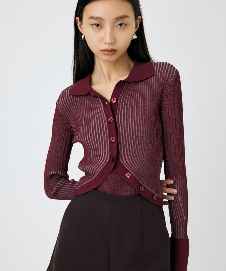 MOUSSY「RIB KNIT カーディガン&キャミ」|ニット・セーター|