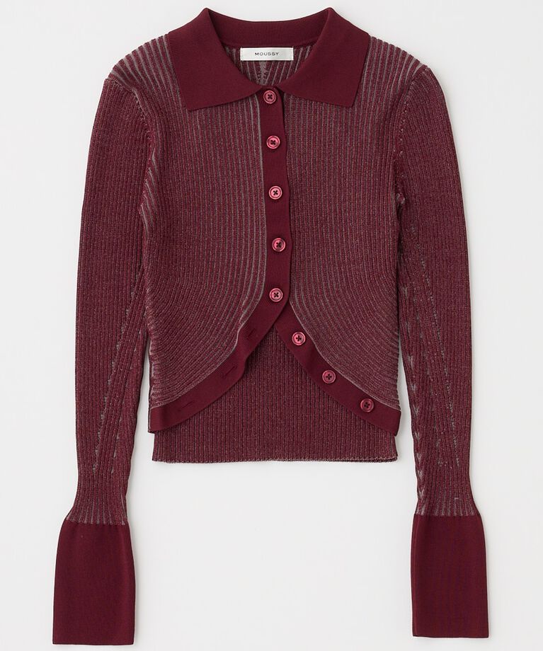 MOUSSY「RIB KNIT カーディガン&キャミ」|ニット・セーター|