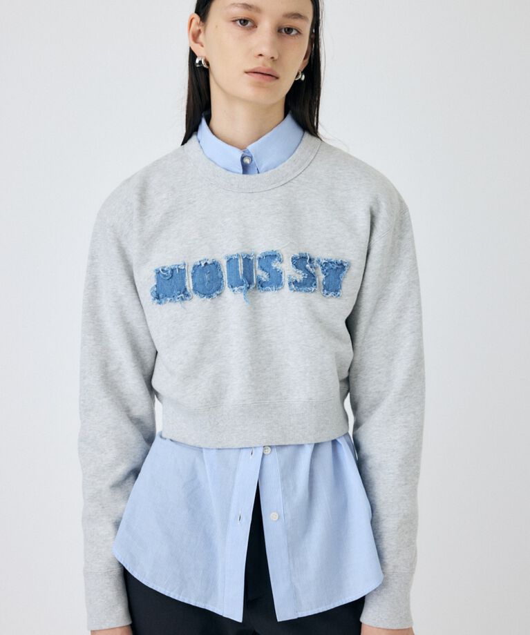 MOUSSY「PATCH DENIM MOUSSY プルオーバー」|パーカー|T.GRY