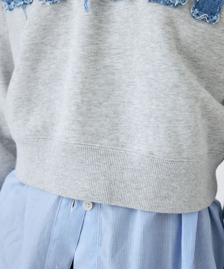 MOUSSY「PATCH DENIM MOUSSY プルオーバー」|パーカー|