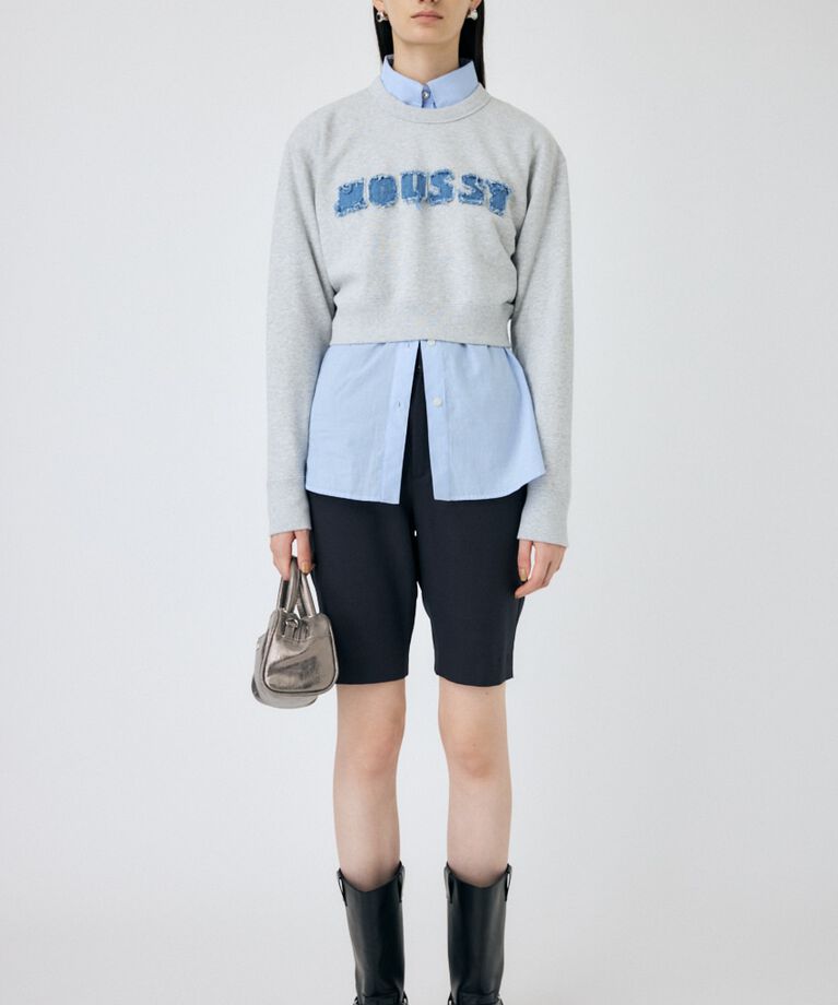 MOUSSY「PATCH DENIM MOUSSY プルオーバー」|パーカー|