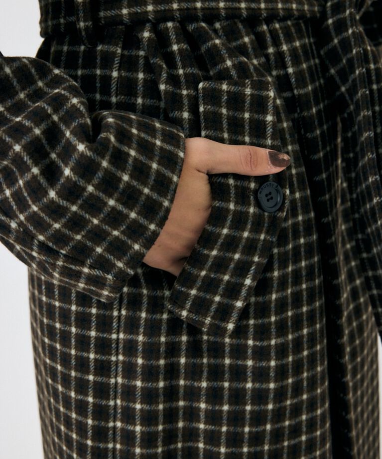 MOUSSY「STANDCOLLAR PLAID コクーンコート」|その他|