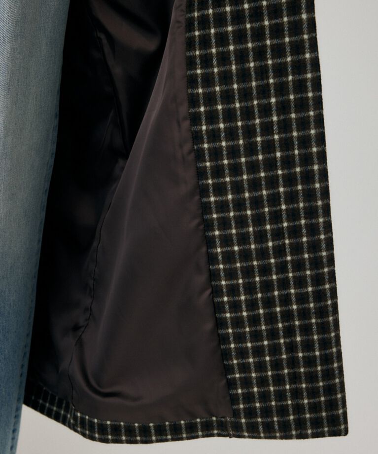 MOUSSY「STANDCOLLAR PLAID コクーンコート」|その他|