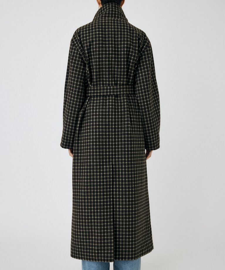 MOUSSY「STANDCOLLAR PLAID コクーンコート」|その他|
