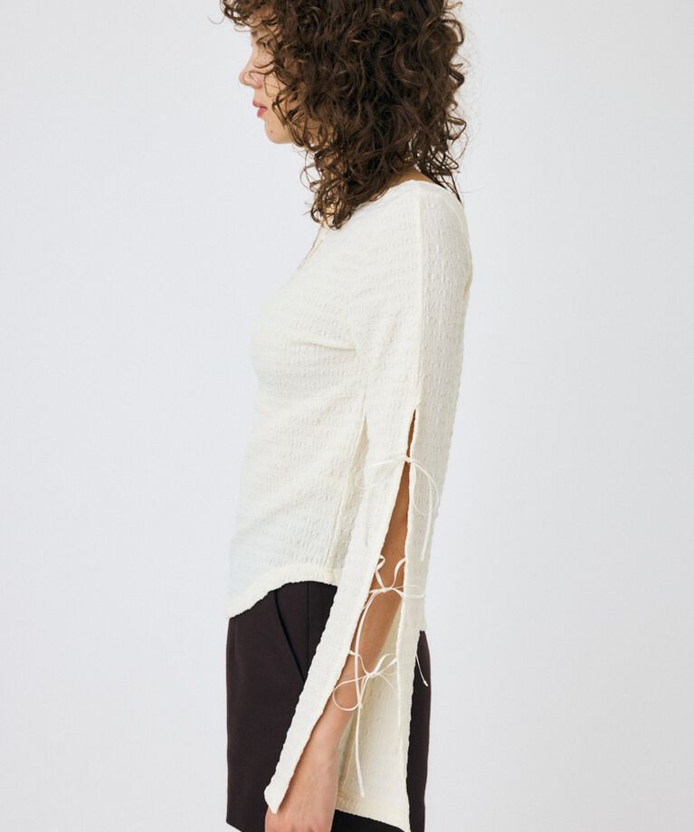 MOUSSY「SLEEVE RIBBON トップス」|Tシャツ・カットソー|