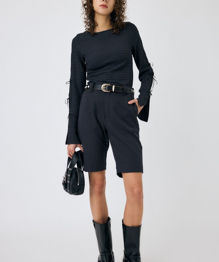 MOUSSY「SLEEVE RIBBON トップス」|Tシャツ・カットソー|