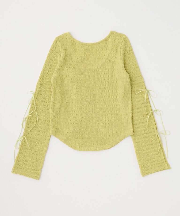 MOUSSY「SLEEVE RIBBON トップス」|Tシャツ・カットソー|