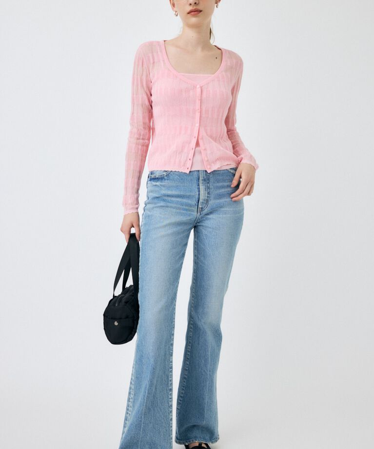 MOUSSY「MVS L/BLU FLARE」|デニム|