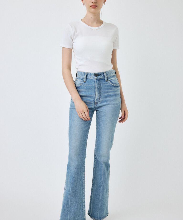 MOUSSY「MVS L/BLU FLARE」|デニム|