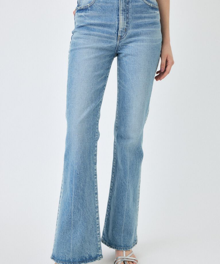 MOUSSY「MVS L/BLU FLARE」|デニム|