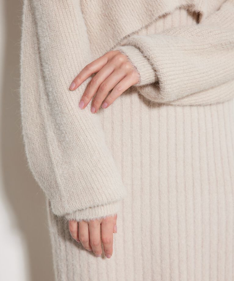 rienda「ビジュー釦カーデSET Knit OP」|ワンピース|