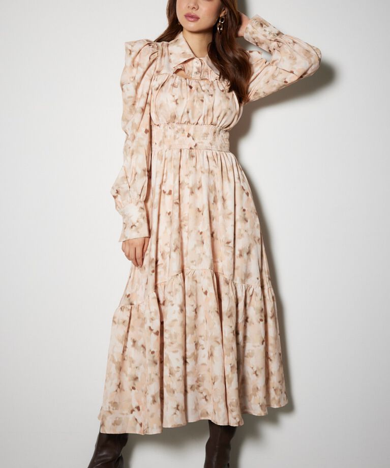 rienda「ウエストシャーリングシャツディテールワンピース」|ワンピース|PNK