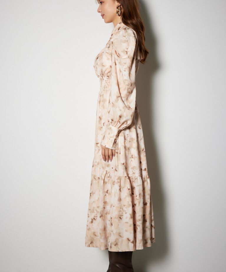 rienda「ウエストシャーリングシャツディテールワンピース」|ワンピース|