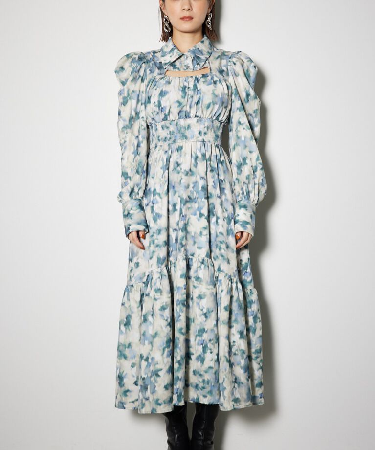rienda「ウエストシャーリングシャツディテールワンピース」|ワンピース|