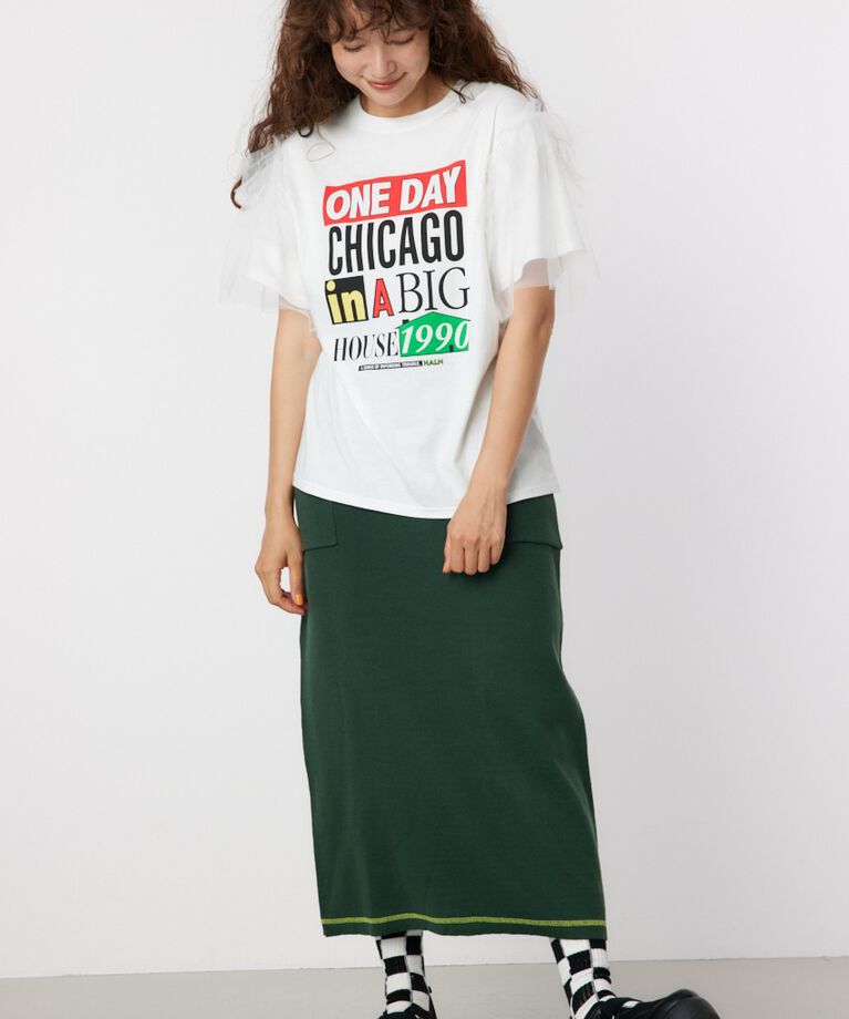 RODEO CROWNS「ONE DAY 袖チュールトップス」|Tシャツ・カットソー|