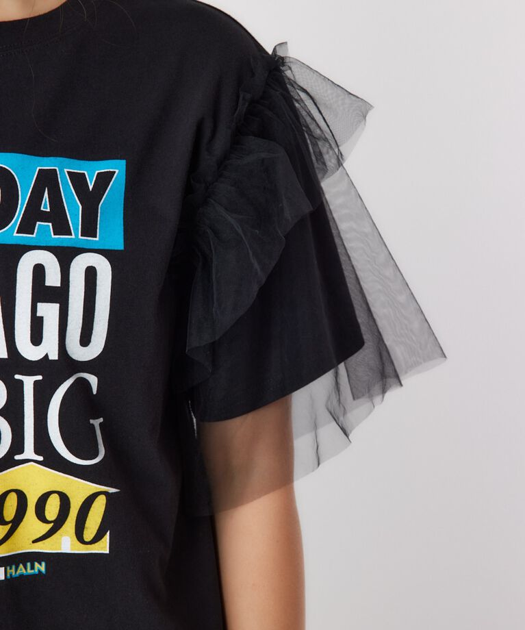 RODEO CROWNS「ONE DAY 袖チュールトップス」|Tシャツ・カットソー|
