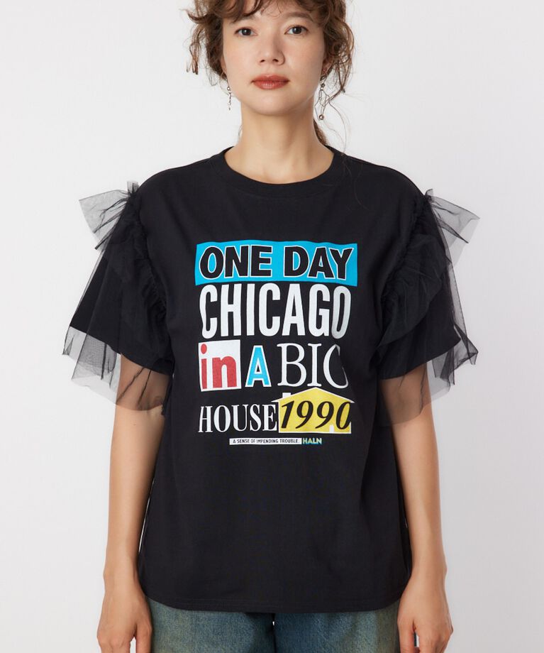RODEO CROWNS「ONE DAY 袖チュールトップス」|Tシャツ・カットソー|