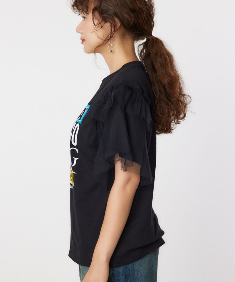 RODEO CROWNS「ONE DAY 袖チュールトップス」|Tシャツ・カットソー|
